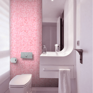 Rosey Glass Wall Mosaics