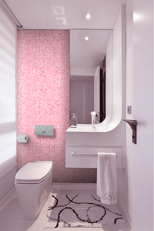 Rosey Glass Wall Mosaics